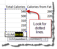 Check the cell range