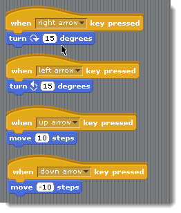 Simple drive anound the screen scripts