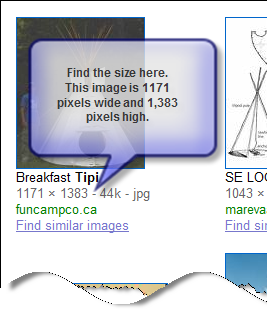 Google Find Size